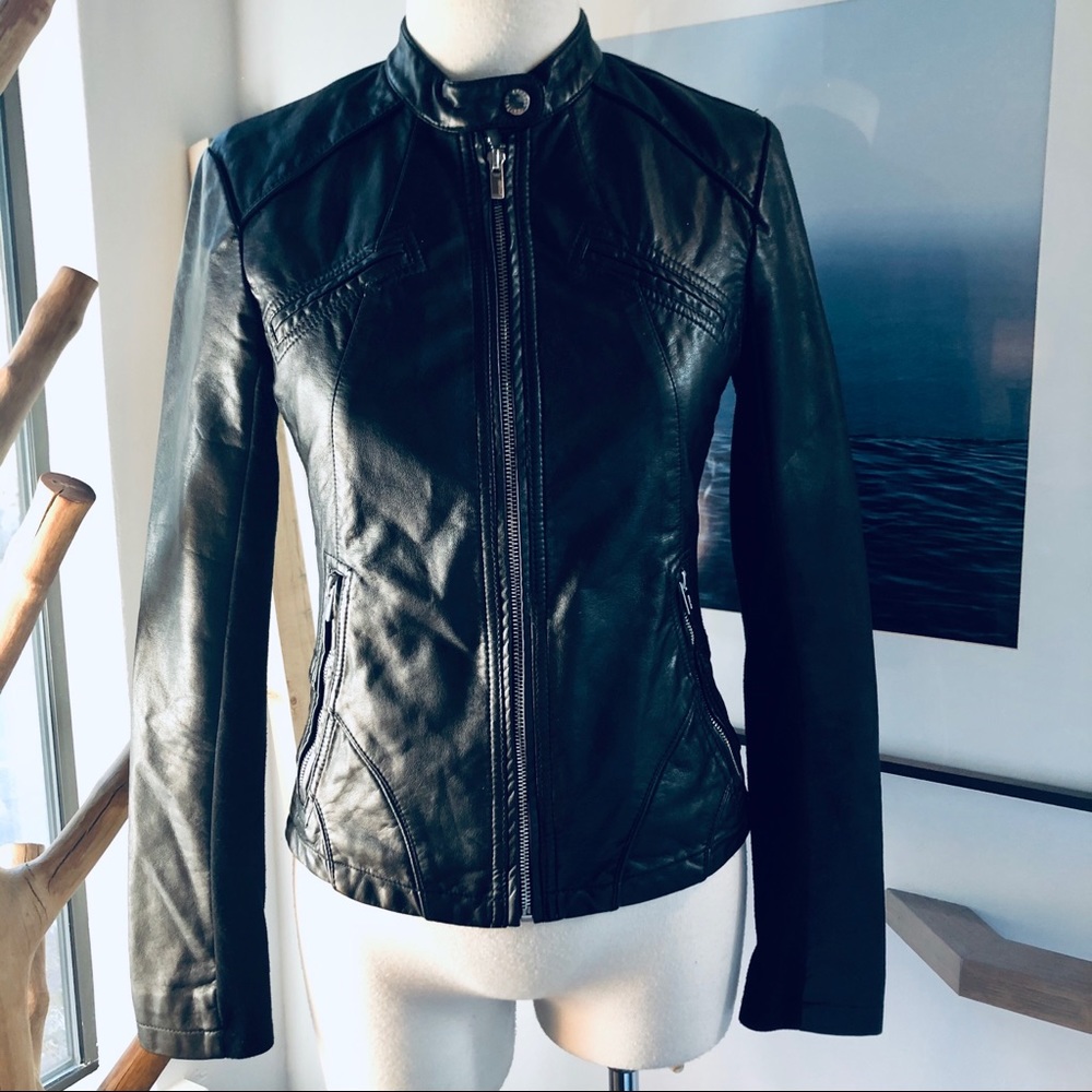 Faux Leather Motorcycle Jacket